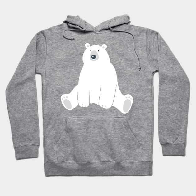 Charming Polar Bear Hoodie by JunkyDotCom